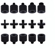 Adattatore a vite per camera - 1/4" e 3/8" - set da 8 - argentato - alluminio