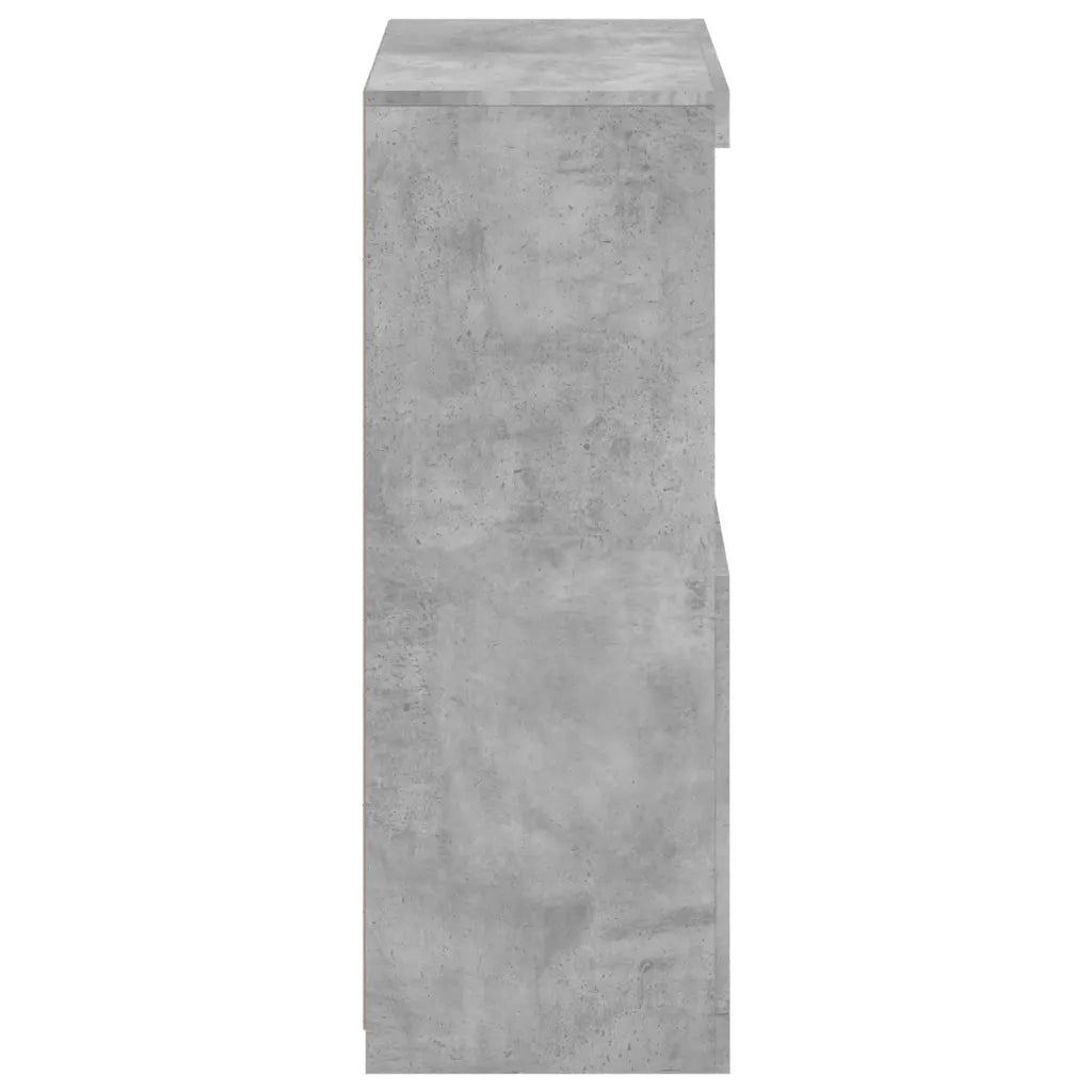Armadietto con Luci LED Grigio Cemento in Legno Multistrato 836626