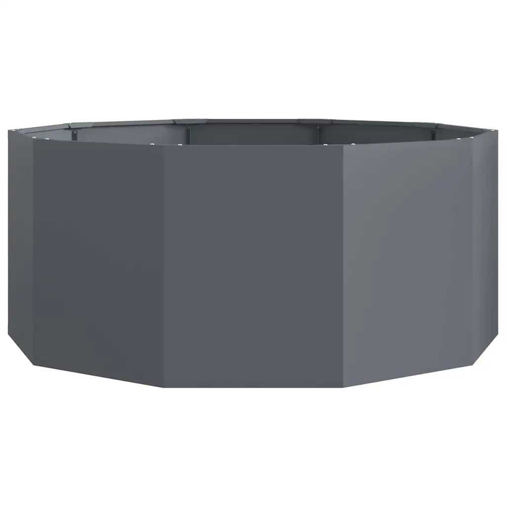 Fioriera Antracite 120 x 120 x 50 cm Acciaio