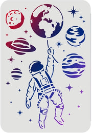 Sfondi Astronauti - Sfondi per Muro - Sfondi Riciclabili - 29,7 x 21 cm - Tema Spaziale - Pittura Creativa - Adatto per Bambini