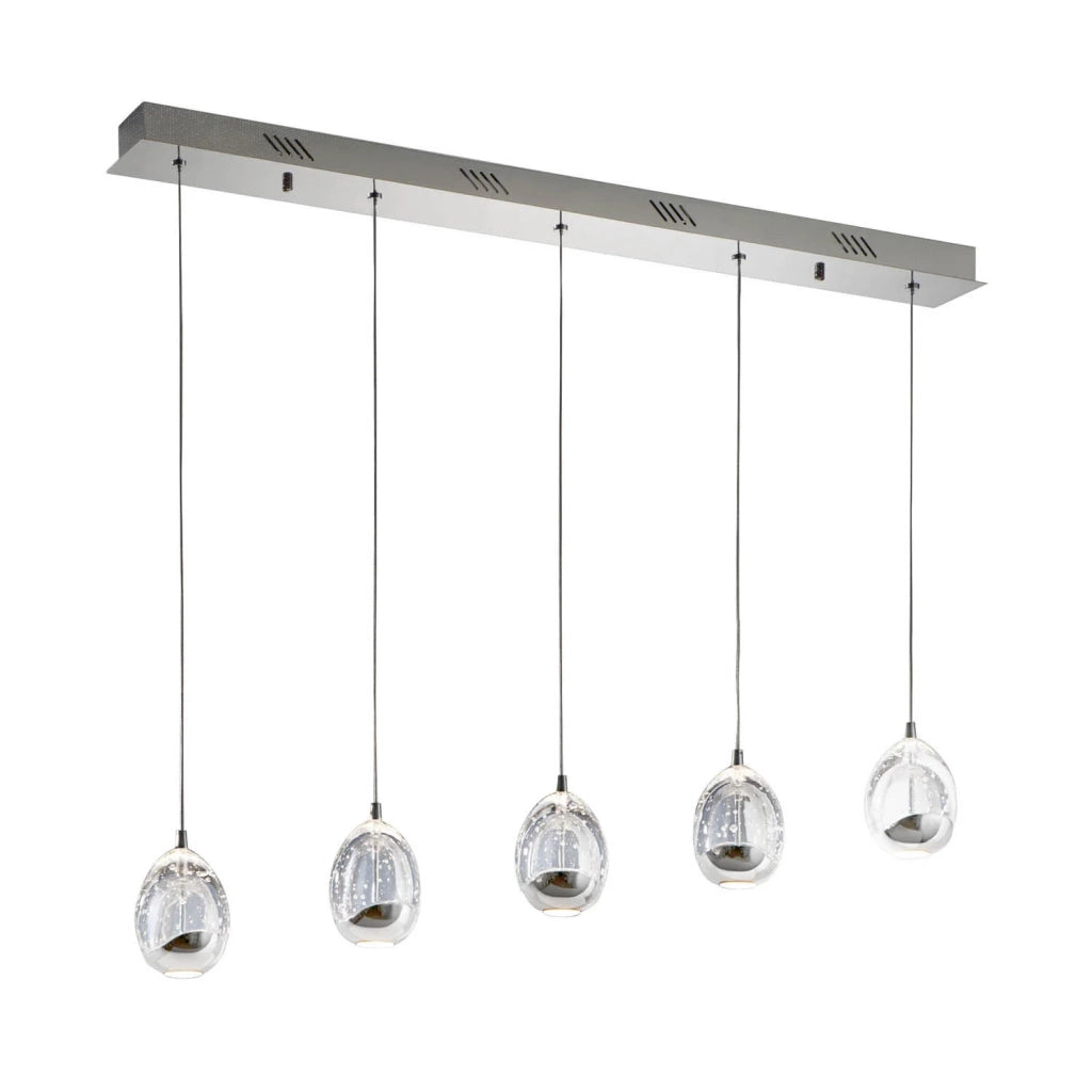 LÚZETE - LÁMPARA 5L LED BUBBLES CROMO
