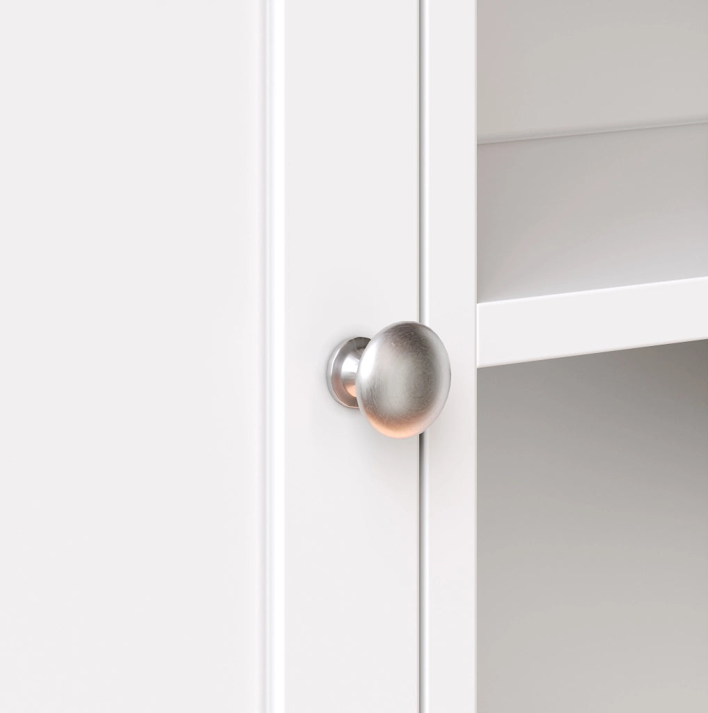 Armadio alto moderno bianco con 8 cassetti, ripiani regolabili e illuminazione LED smart 120×40×183,5 cm
