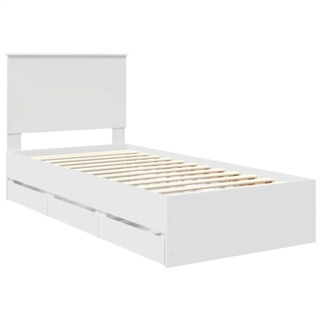 Struttura del letto Bianco 90 x 200 cm Legno Ingegnerizzato