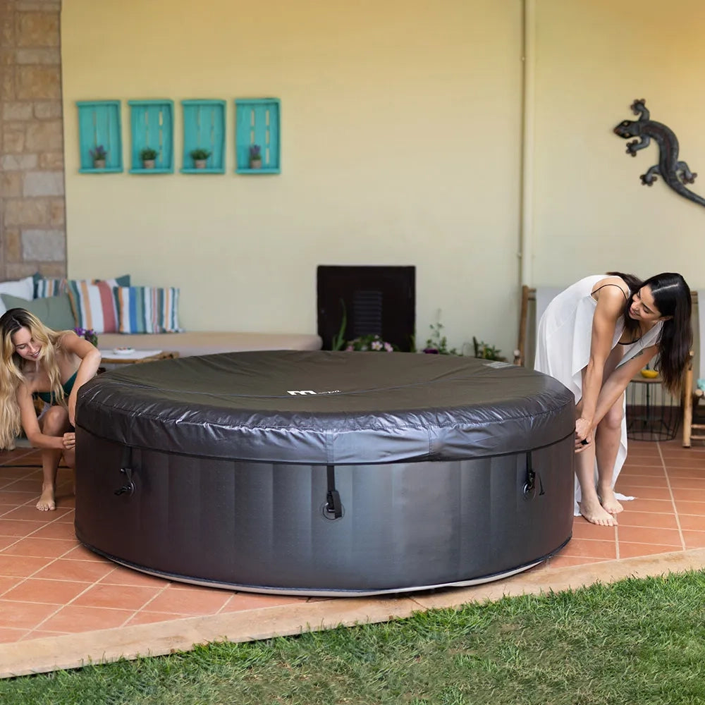 Tempo Style - Piscina Idromassaggio Circolare MSpa Splendida M-CA061 (6 Posti) | 204 cm diametro | 930 litri | 125 getti d'aria massaggianti | 6 Idrogetti | Copertura inclusa