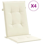 Cuscini per Sedie 4 pz | Cuscini per sedie Crema 120x50x2 cm in Tessuto