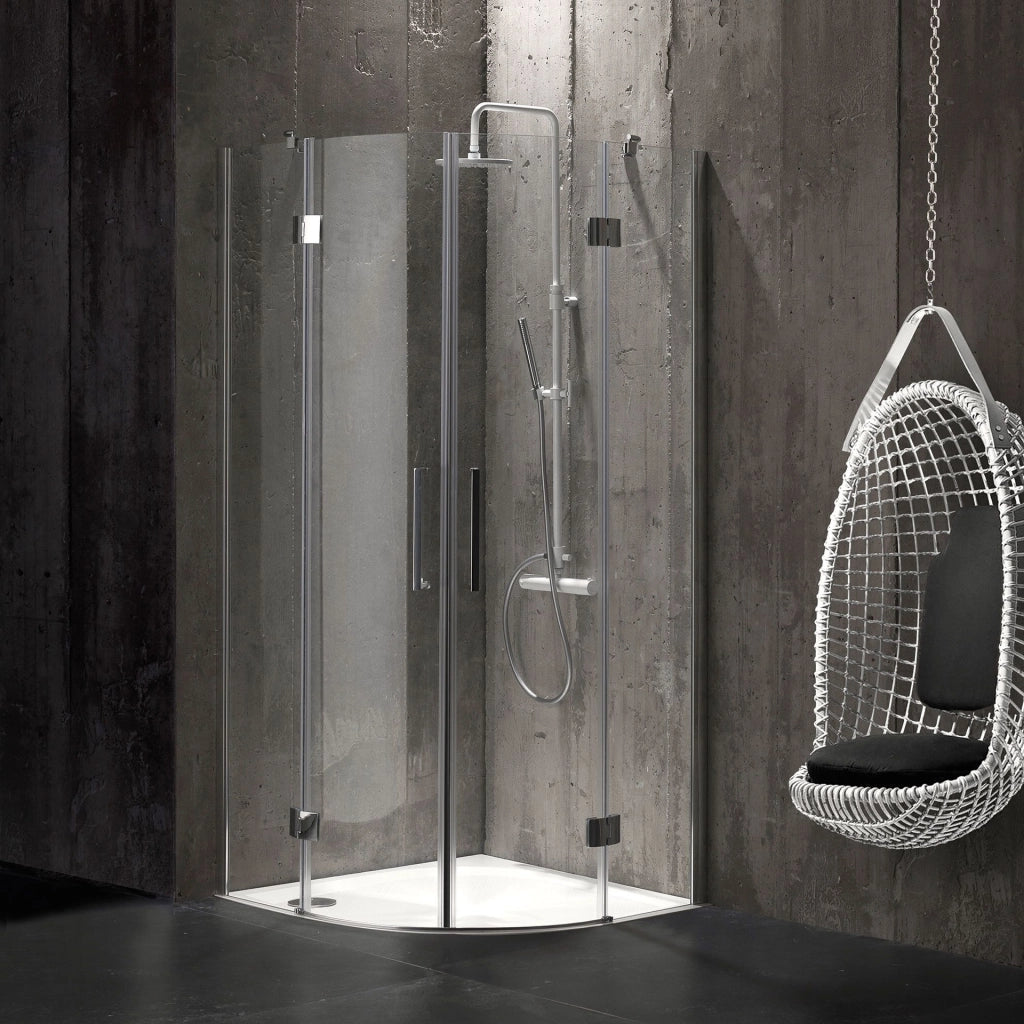 Box doccia semicircolare 90x90 in cristallo