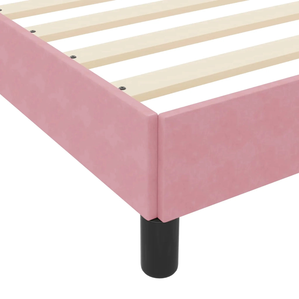 Letto a molle con materasso Rosa 80 x 200 cm Tessuto 3398658