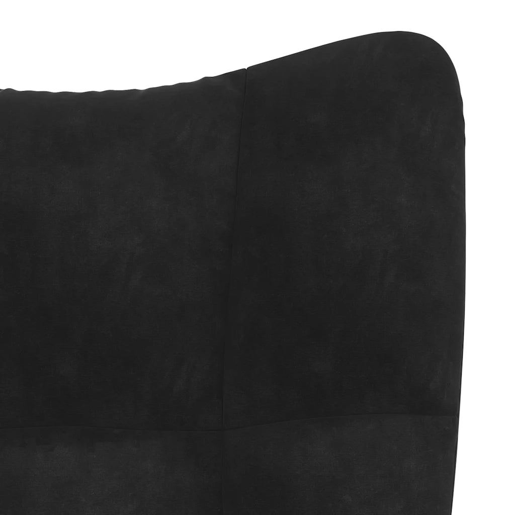 Sedia Relax Nera in Velluto 328057