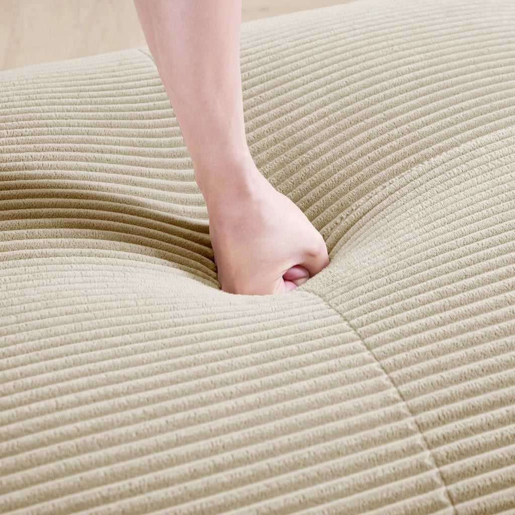 Divano 3 Posti in Tessuto Modulare con Braccioli ¨C MINIMAL ¨C Beige