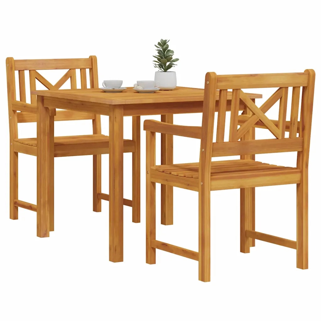 Set da Pranzo per Giardino 3 pcs Marrone 3375656
