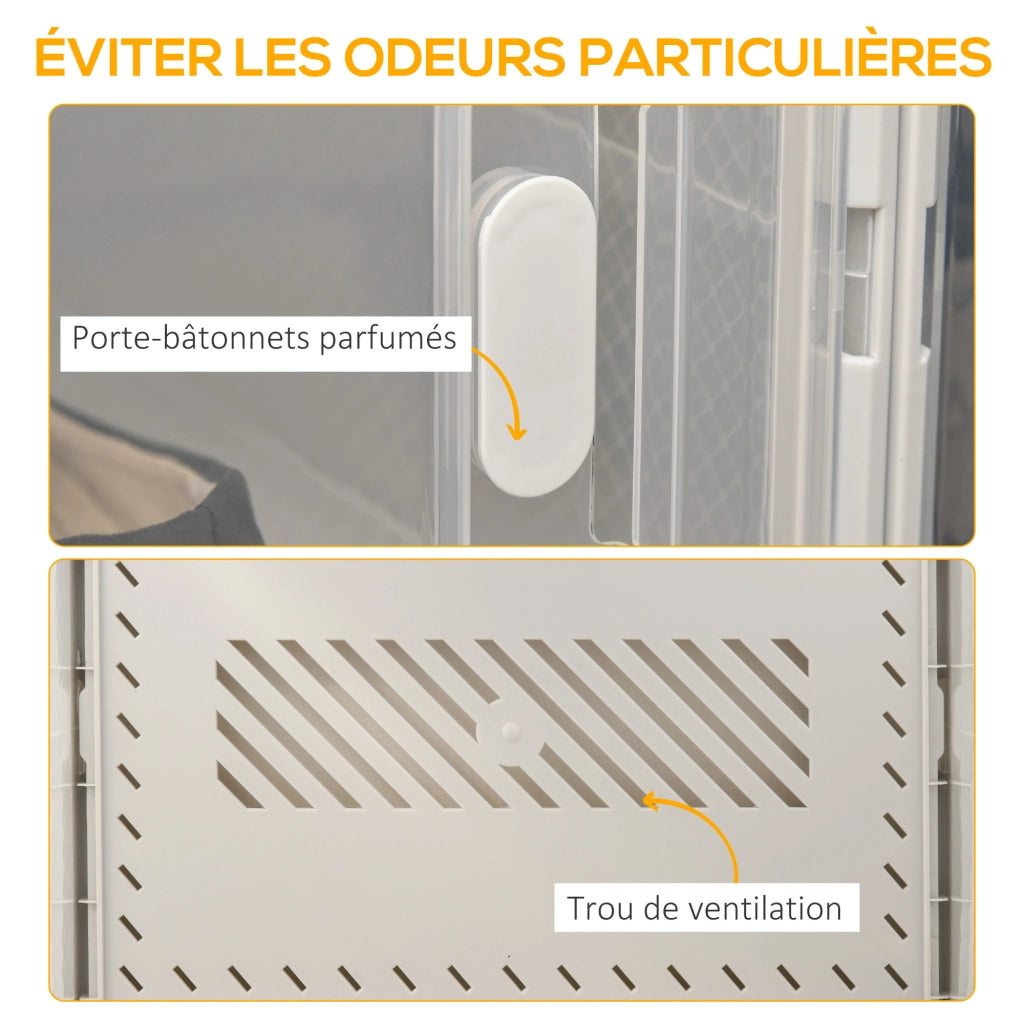 Armadio modulare 8 cubi ¨C zephmum ¨C bianco e trasparente