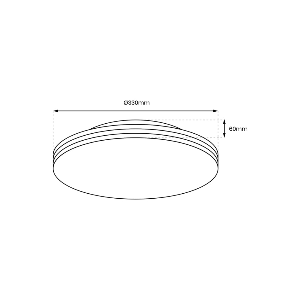 Plafoniera LED Milagro Bever Ø33 16W bianco/oro IP44