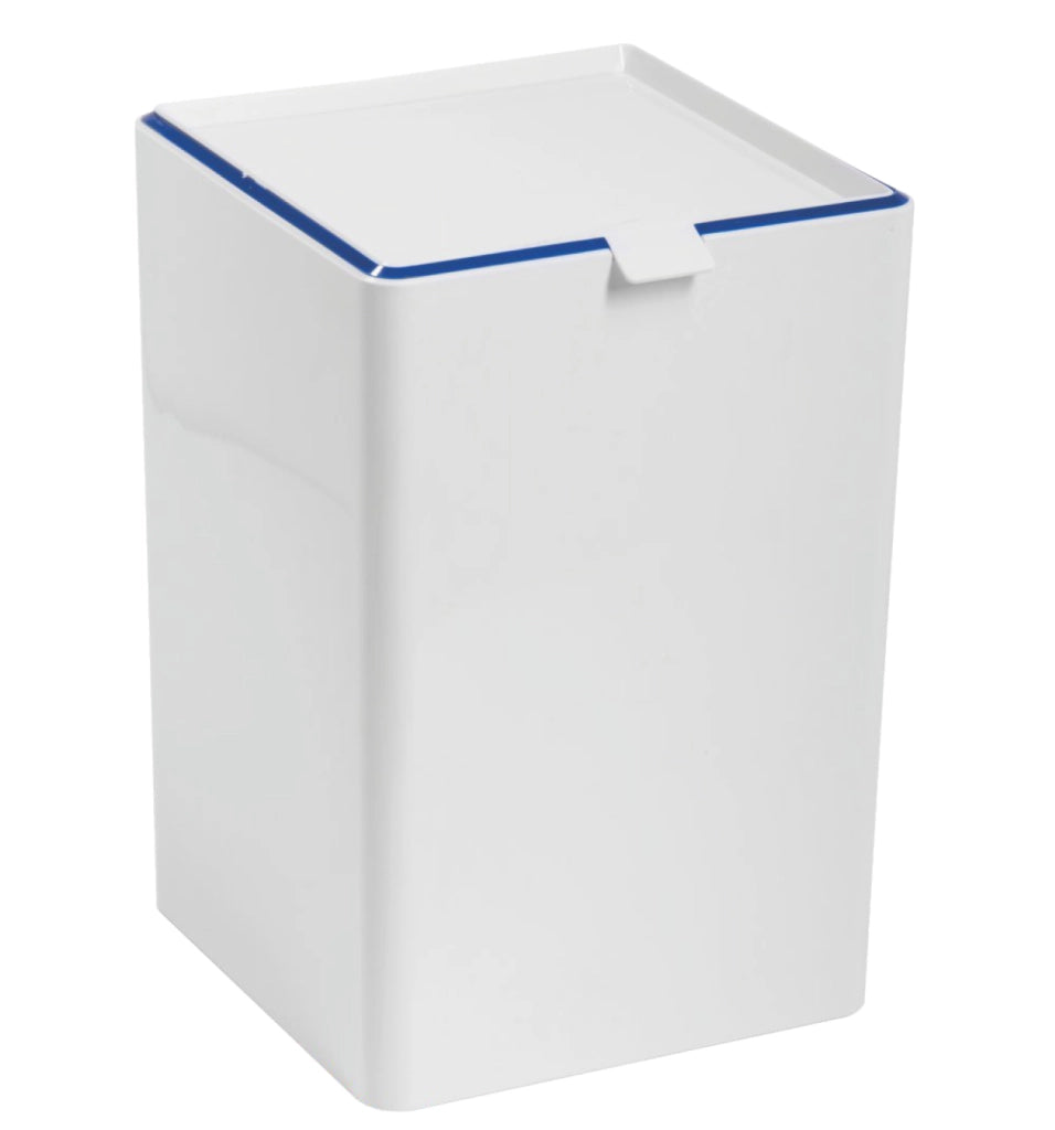 Cestino Rifiuti Gettacarte Bagno Pattumiera Bianca Moderna Keope 8.5 Lt Metaform
