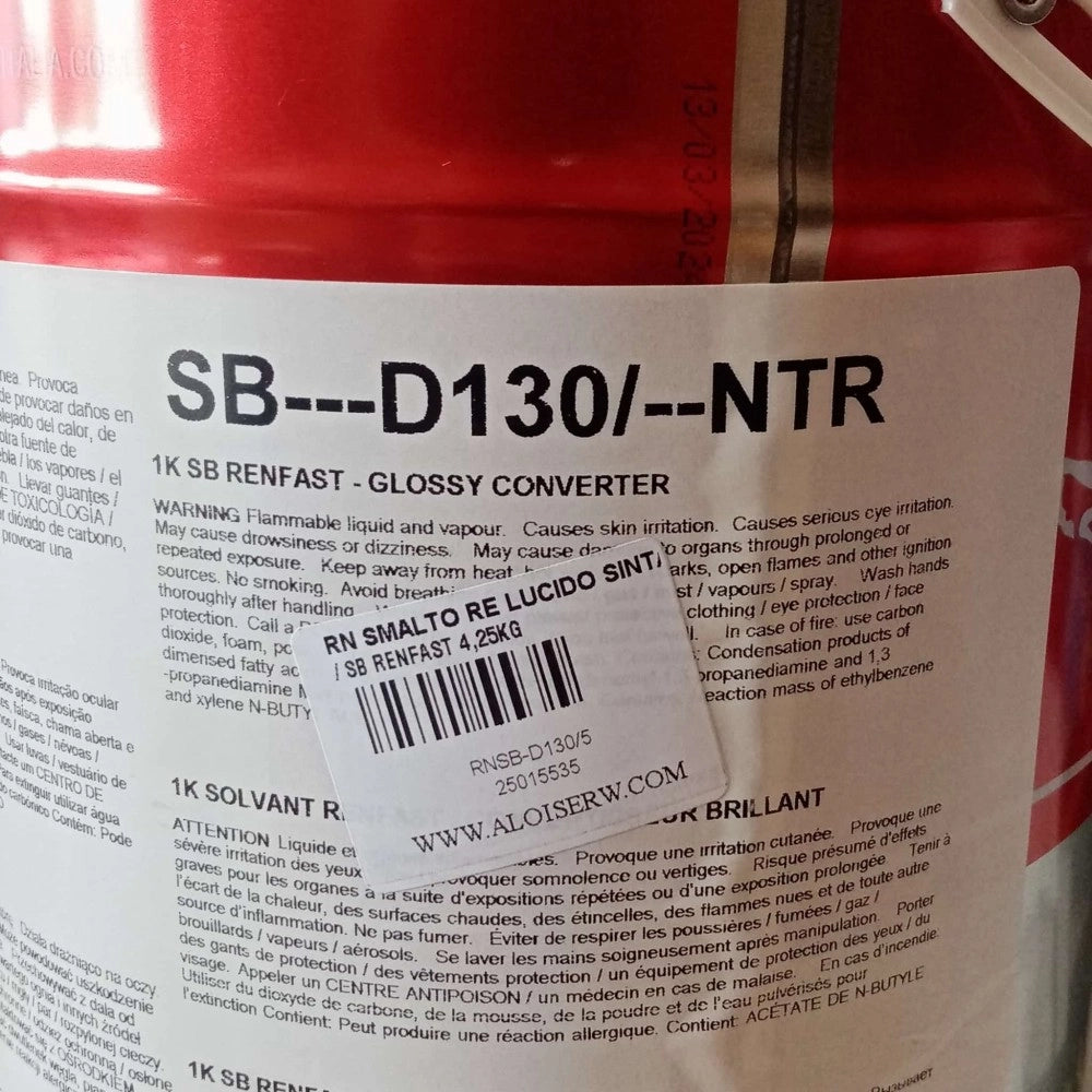 Renner renfast 5kg smalto lucido - tutti i ral 8000 - base nitro a rapida essiccazione, colore  ral 8028 - marrone terra