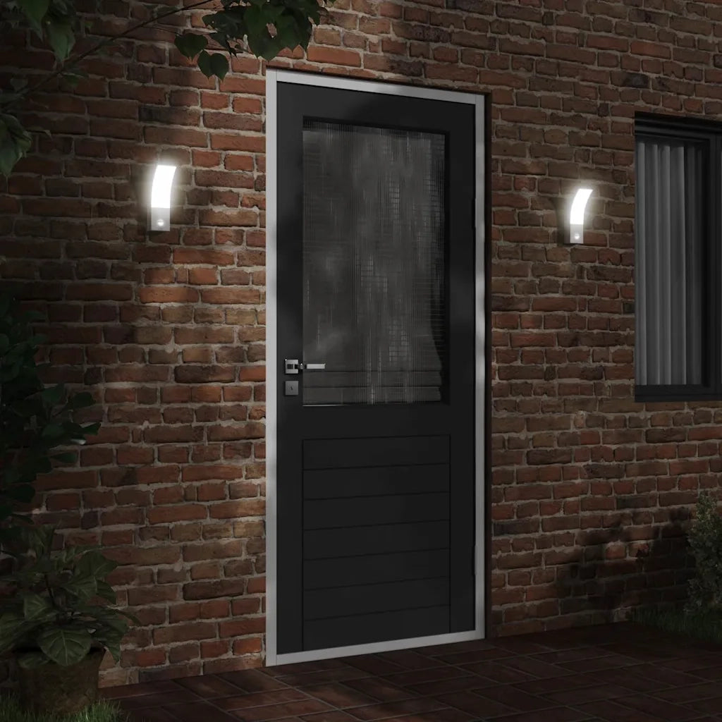 Applique con LED e Sensore 2 pz Bianche in Alluminio Pressofuso CFW9465930