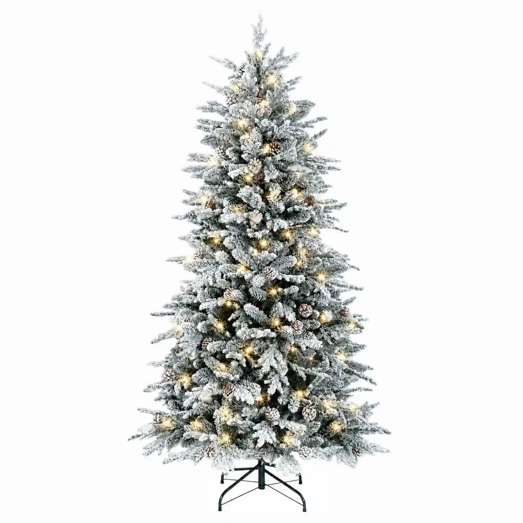 Albero di Natale Artificiale con Rami Pieghevoli 150 cm 150 LED 3465524