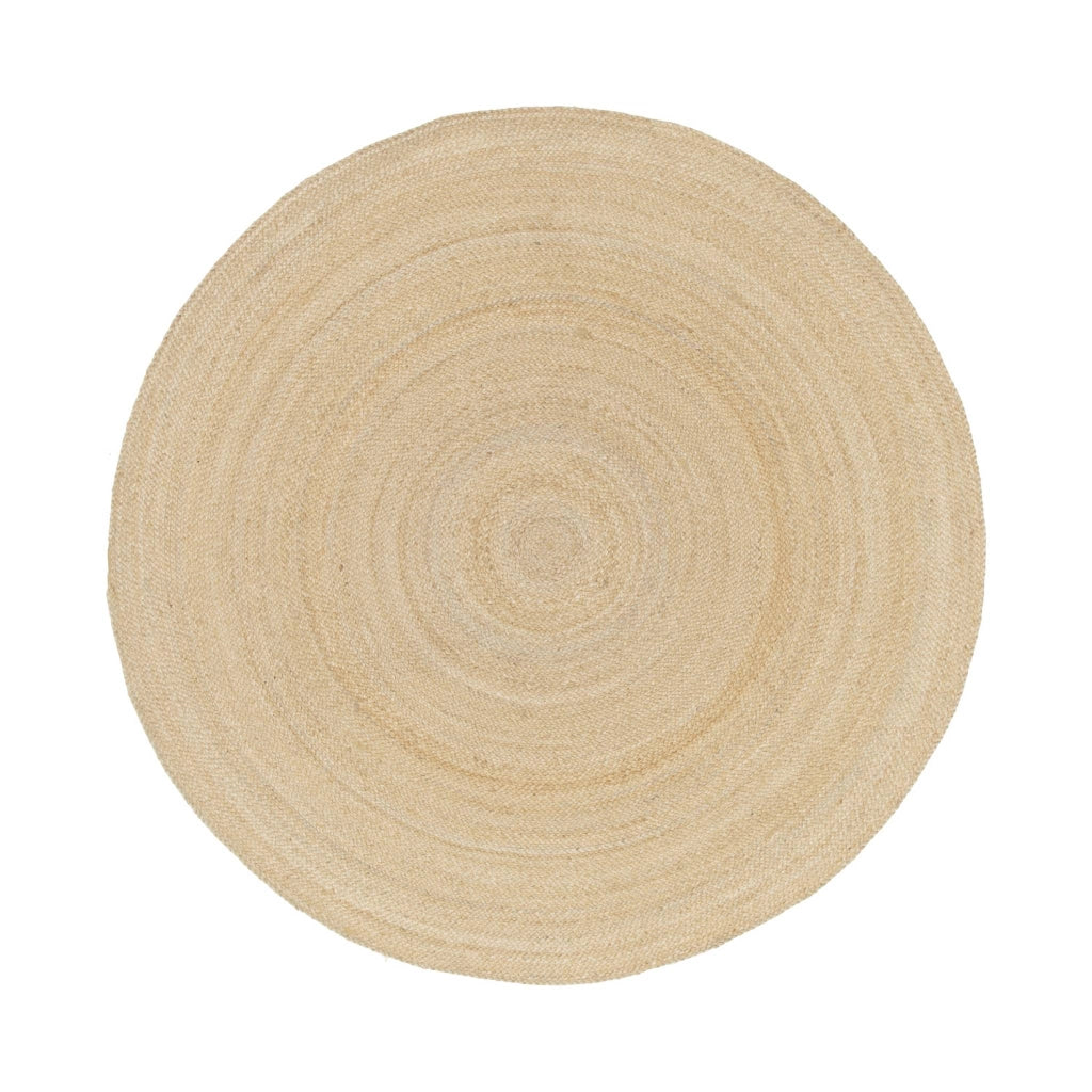 Tappeto rotondo in juta da interno 120 cm naturale | sweeek
