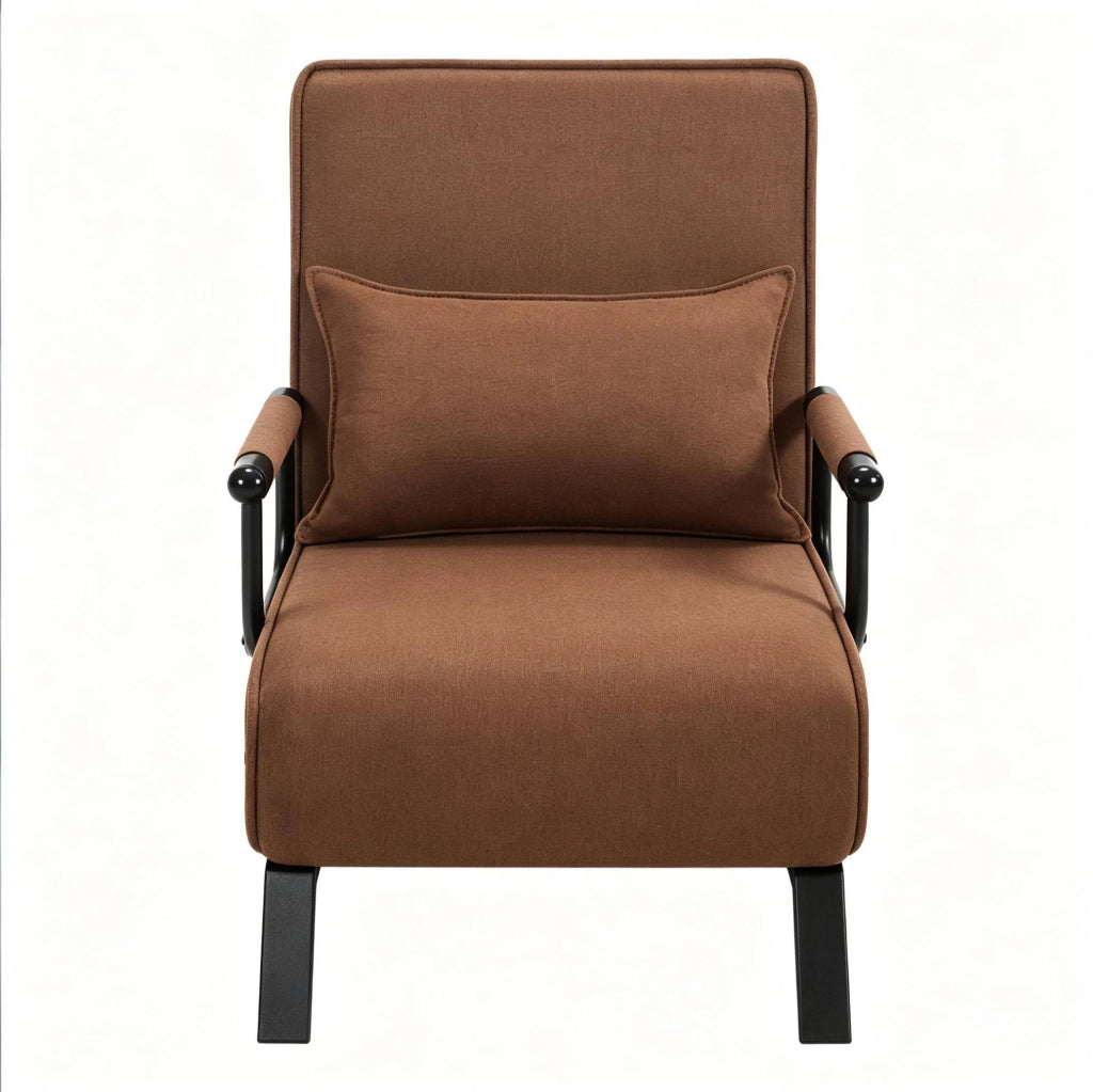 Sedia Letto Pieghevole 3 in 1 con Schienale Regolabile e Struttura in Metallo, 65x78x75 cm