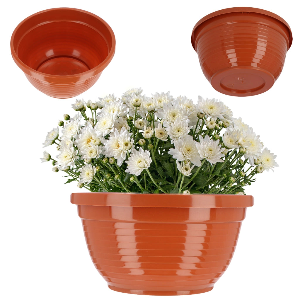 Vaso da fiori KADAX per cimitero, in plastica, per lapidi, con crisantemi, 22 cm.
