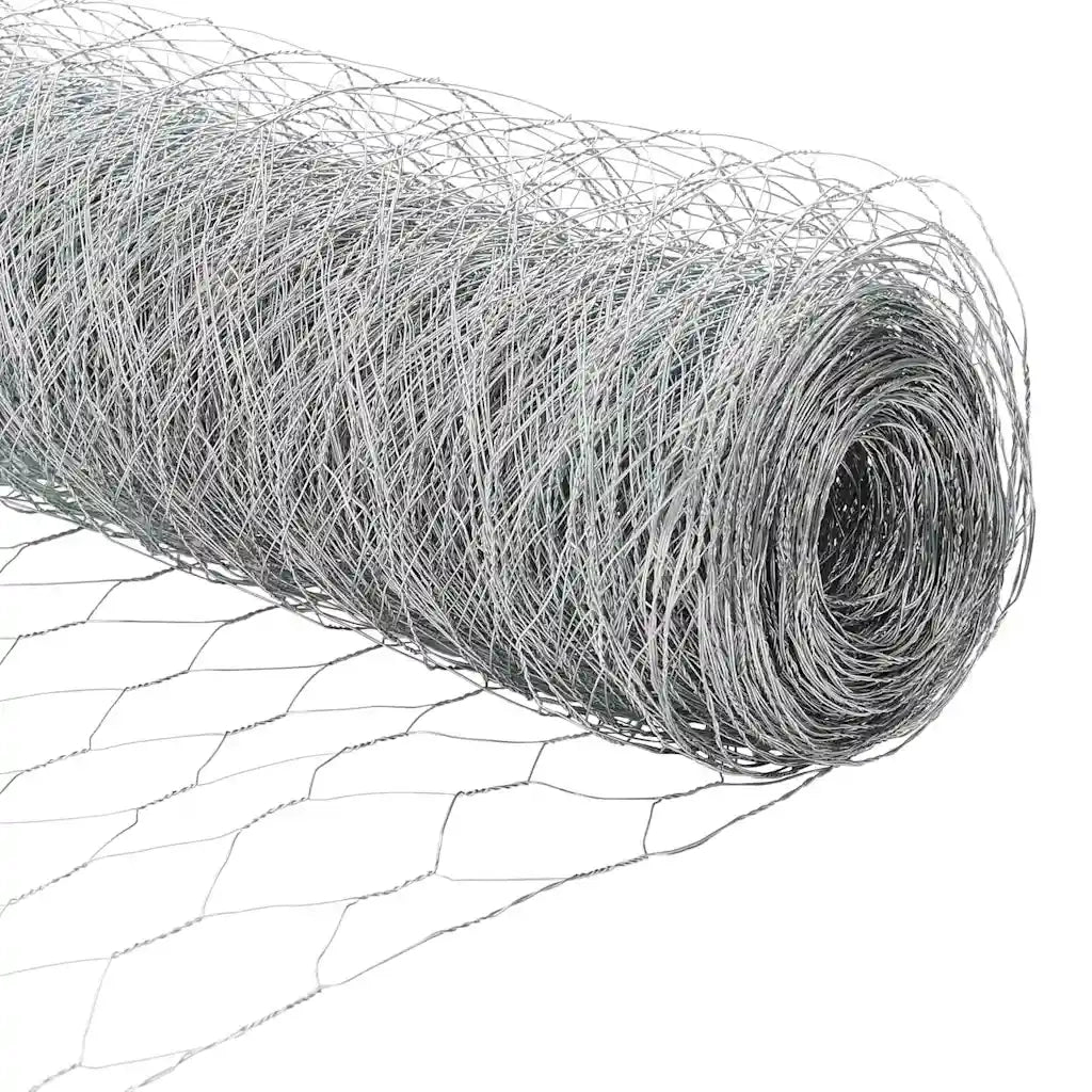 Recinzione da Giardino | Recinzione Esagonale Argento 1,4 x 100 m Acciaio zincato