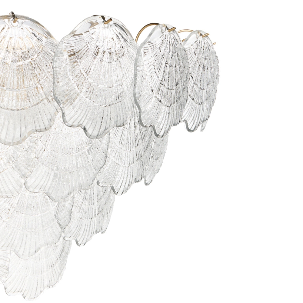 Lampadario in ottone, metallo e vetro ⌀ 80 cm Lampada a sospensione stile glamour