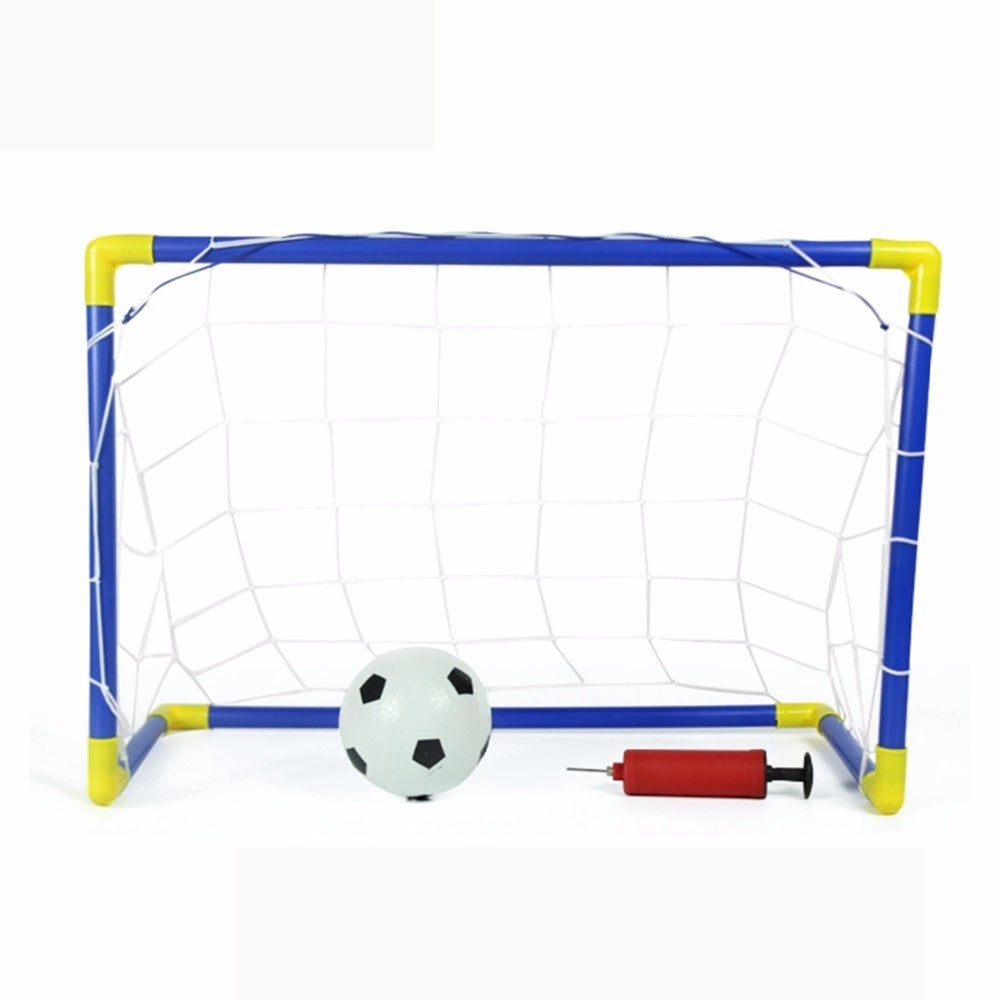 Trade Shop - Set 2 Porte Con Reti Da Calcio 79x50x43 Cm Per Bambini Uso Esterno Con Accessori -