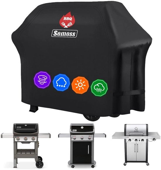 Grillhoes Weerbestendig 147 cm, Copertura Protettiva Idrorepellente per Genesis E-330, E-310, S-310, S-330, S-335, S-340, Grill Copertura in Materiali Resistenti, Dimensioni 147L x 63B x 113H cm