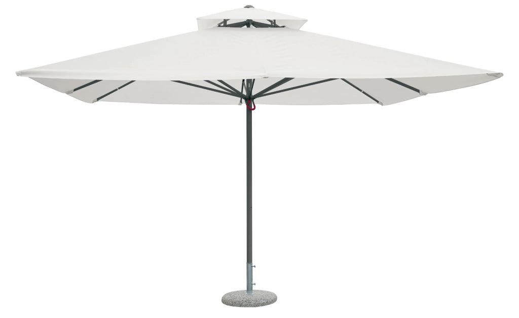 Cheonda - Ombrellone  4X4 Push Up -  Telo Bianco 1 Pz Colore: Antracite Ecru'