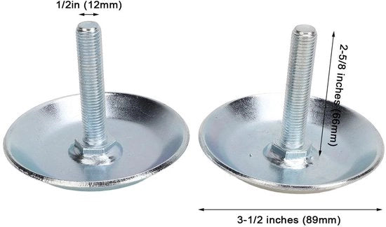 Piastra di spazzaneve Heavy Duty - Scarpe da neve - Sostituzione per Sportsman/Ranger/RZR/Razor - Materiale metallico - Inclusi viti/bulloni - Altezza totale 2,7 pollici