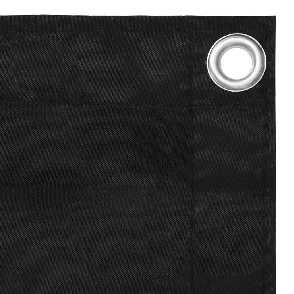 Paravento da balcone nero 90 x 500 cm tessuto oxford 02_0010282