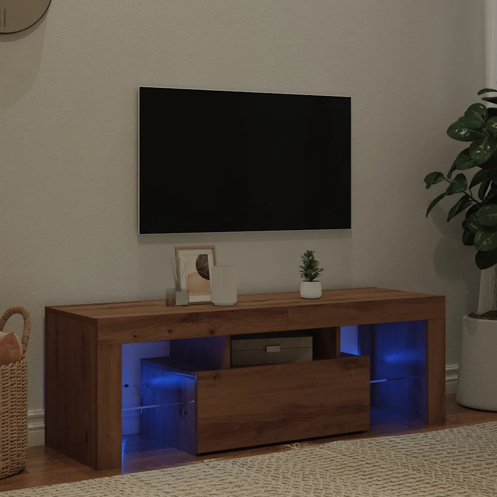 Mobile Porta TV con LED Artigianale 200x25x44 cm Multistrato 856302
