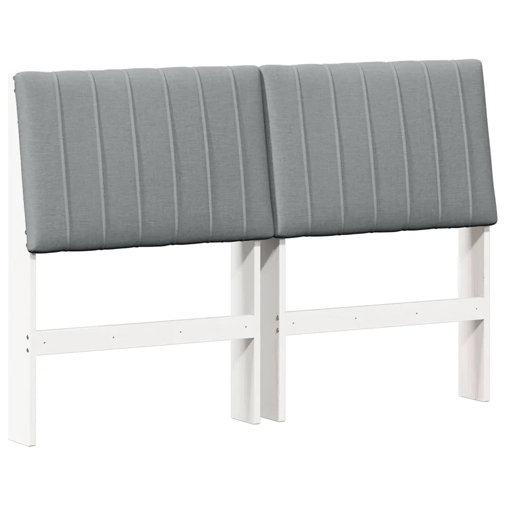 Testiera | Testata imbottita Grigio chiaro 135 cm Pino massello