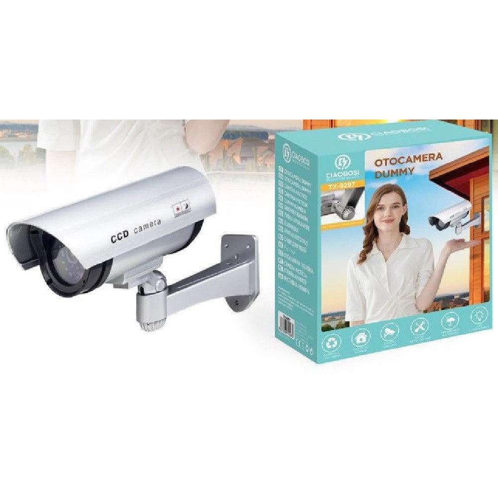 Trade Shop - Finta Telecamera Per Casa Aperto Realistica Imitazione Telecamera Dummy Tx-9297 -