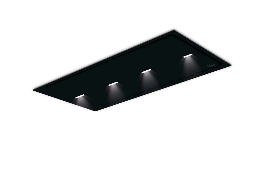 Cappa a soffitto da incasso GEA FLAT cm 90X60 - Nera spot light - 800 m3/h