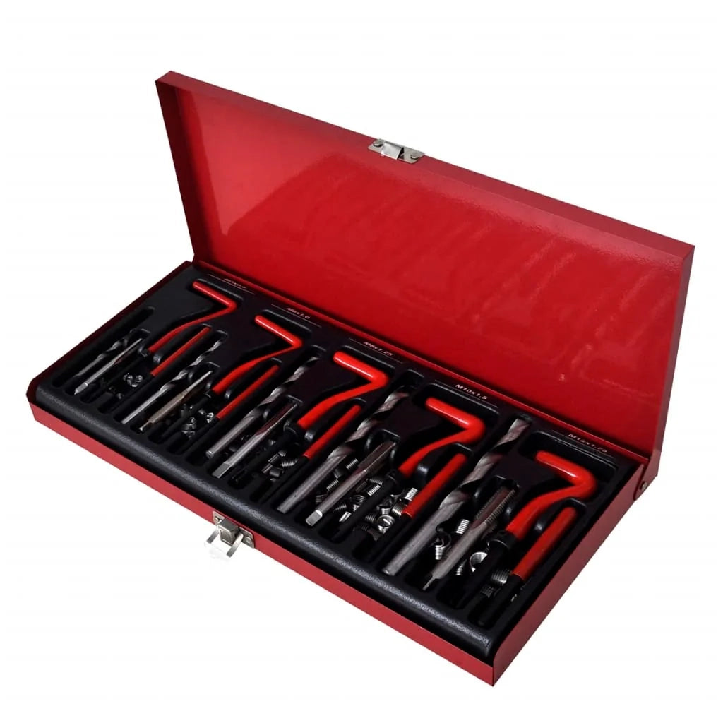 Kit di riparazione filettature da 131 pezzi con inserto filettato per la riparazione 02_0004256
