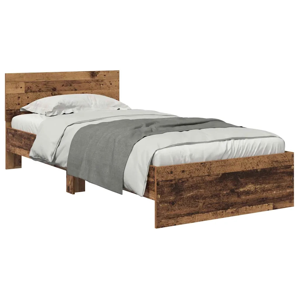 Struttura del letto-Giroletto Legno vecchio 90 x 190 cm Legno multistrato 748200