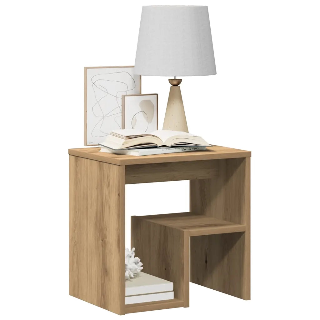 Comodino | Armadio da Notte | Mobiletto da notte Rovere Artigianale 40x30x40 cm in Legno Multistrato
