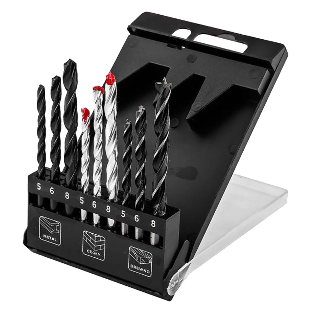 SET PUNTE PER METALLO/LEGNO/MATTONI cf. 9 pz  - GRAPHITE