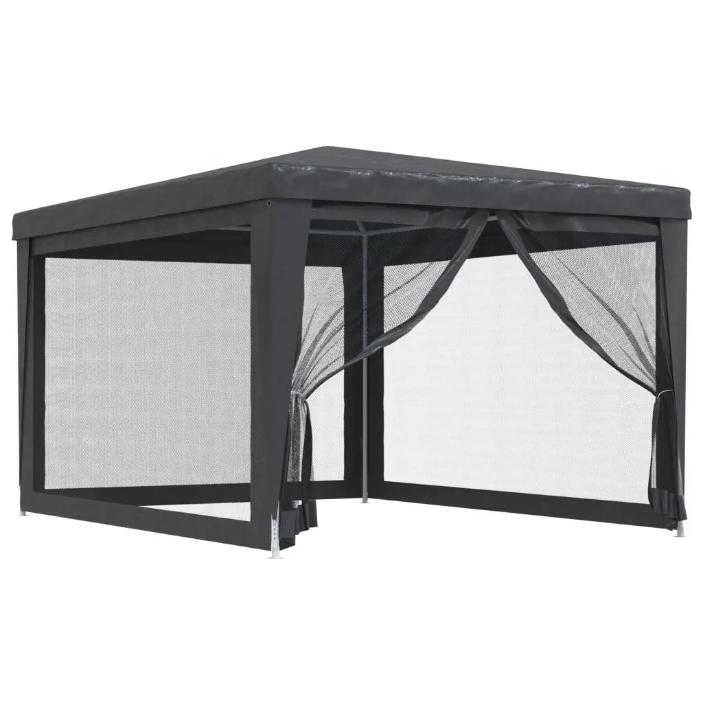 Tenda per Feste con 4 Pareti in Rete-Tenda da campeggio Antracite 3x4 m in HDPE