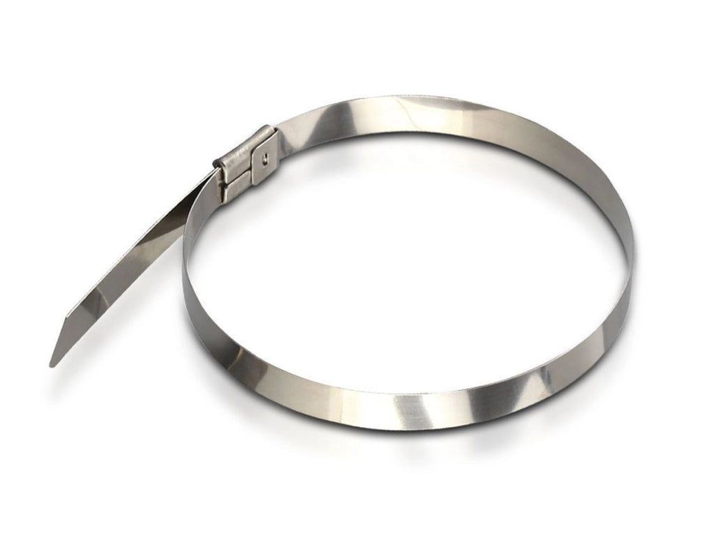 100 Fascette Acciaio Inox 4.6x200mm Stringitubo Metalliche Per Fili e Cavi