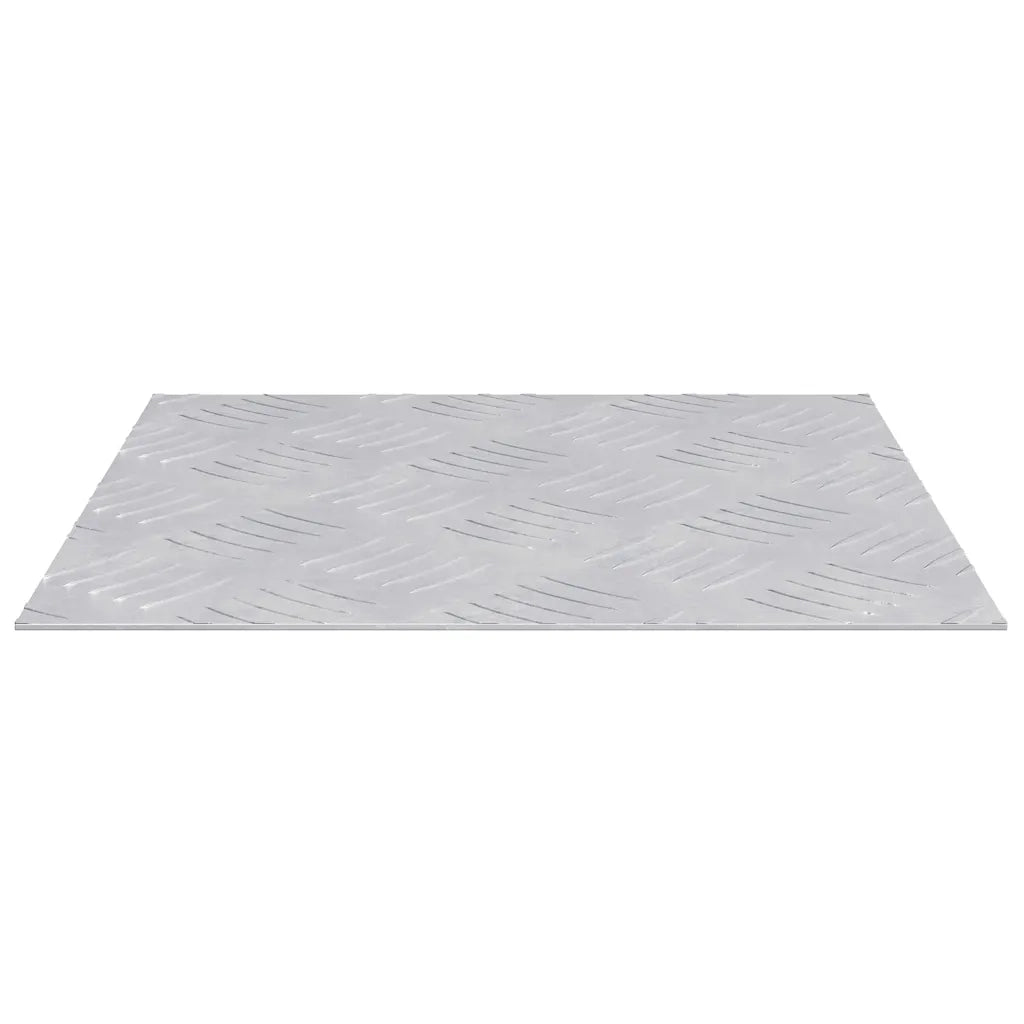 Gradini per Scale Quadrato 4 pz | Tappetini per scale autoadesivi Argento 30 x 30 cm Alluminio