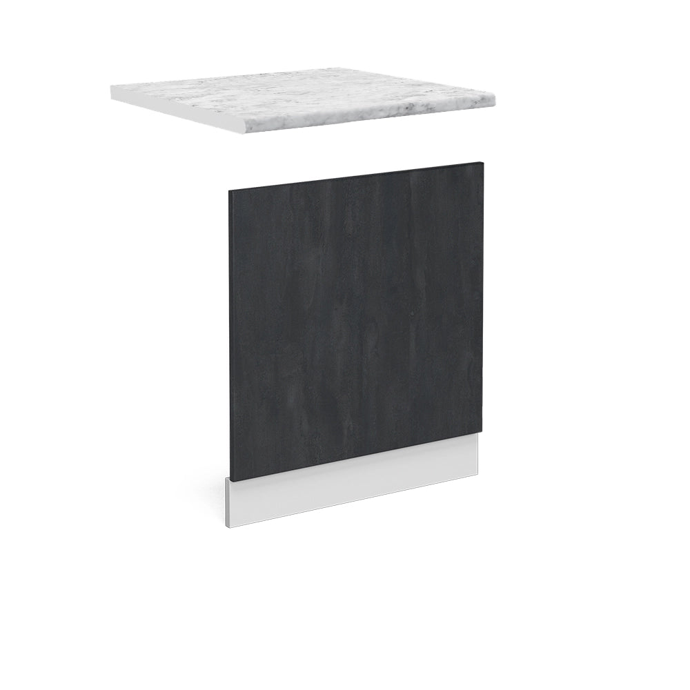 Pannello frontale R-Line Calce nera/Bianco 60 cm PL Marmo Vicco