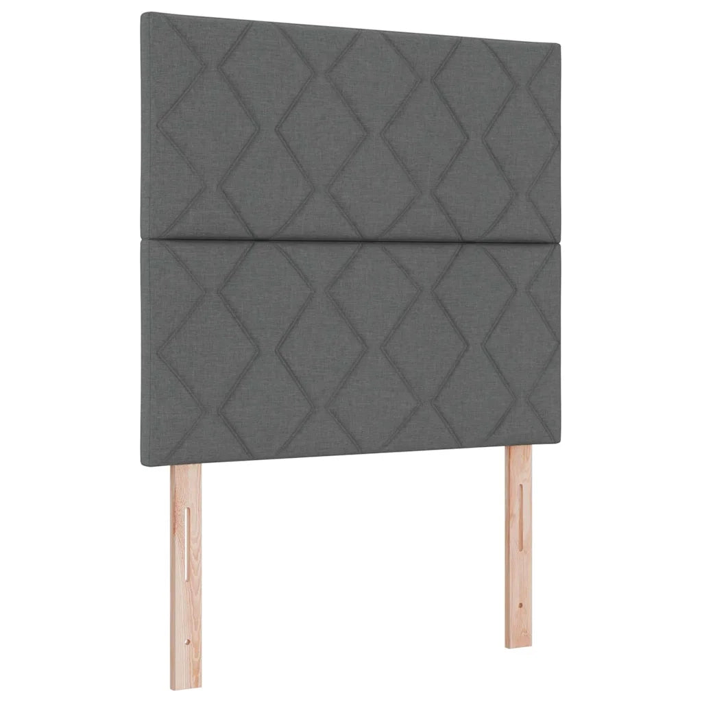 Letto a molle con materasso Grigio scuro 120 x 200 cm Tessuto 3344136