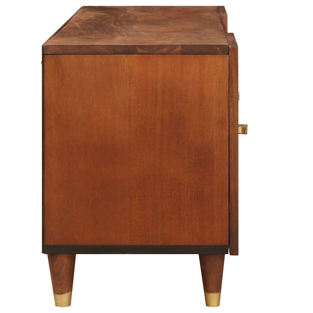Mobile TV Marrone 105 x 33,5 x 46 cm Legno di mango massello 4018880