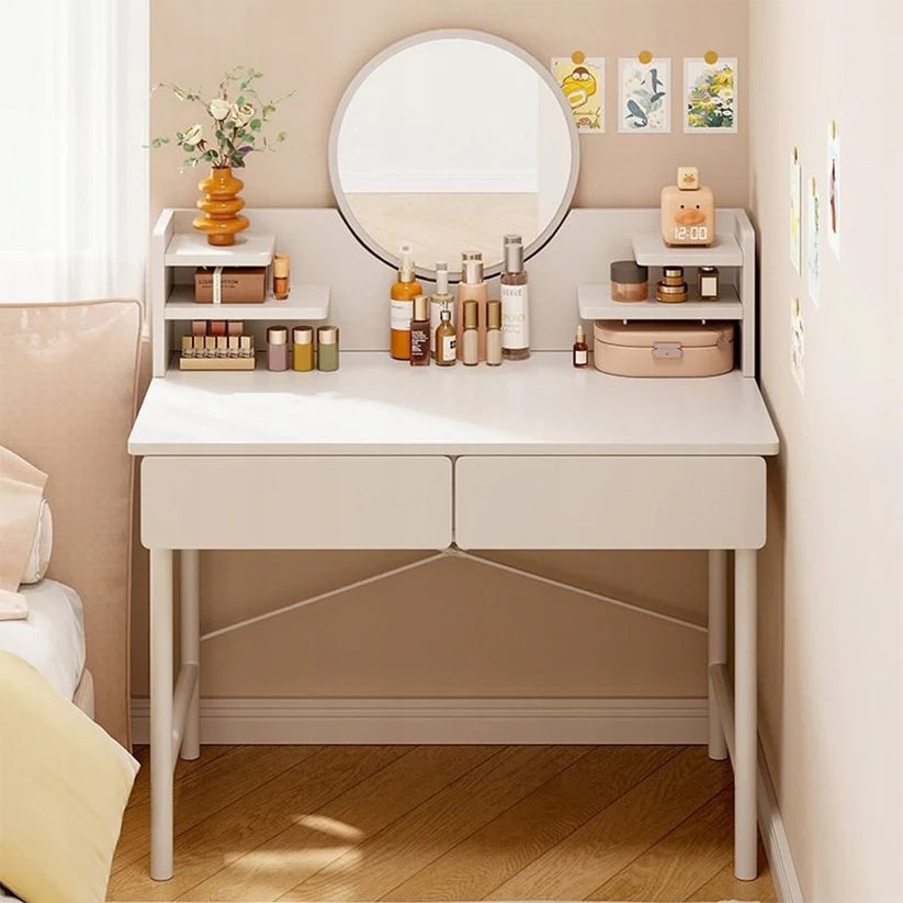 Tavolo da trucco, bianco, 80x40x125,5 cm