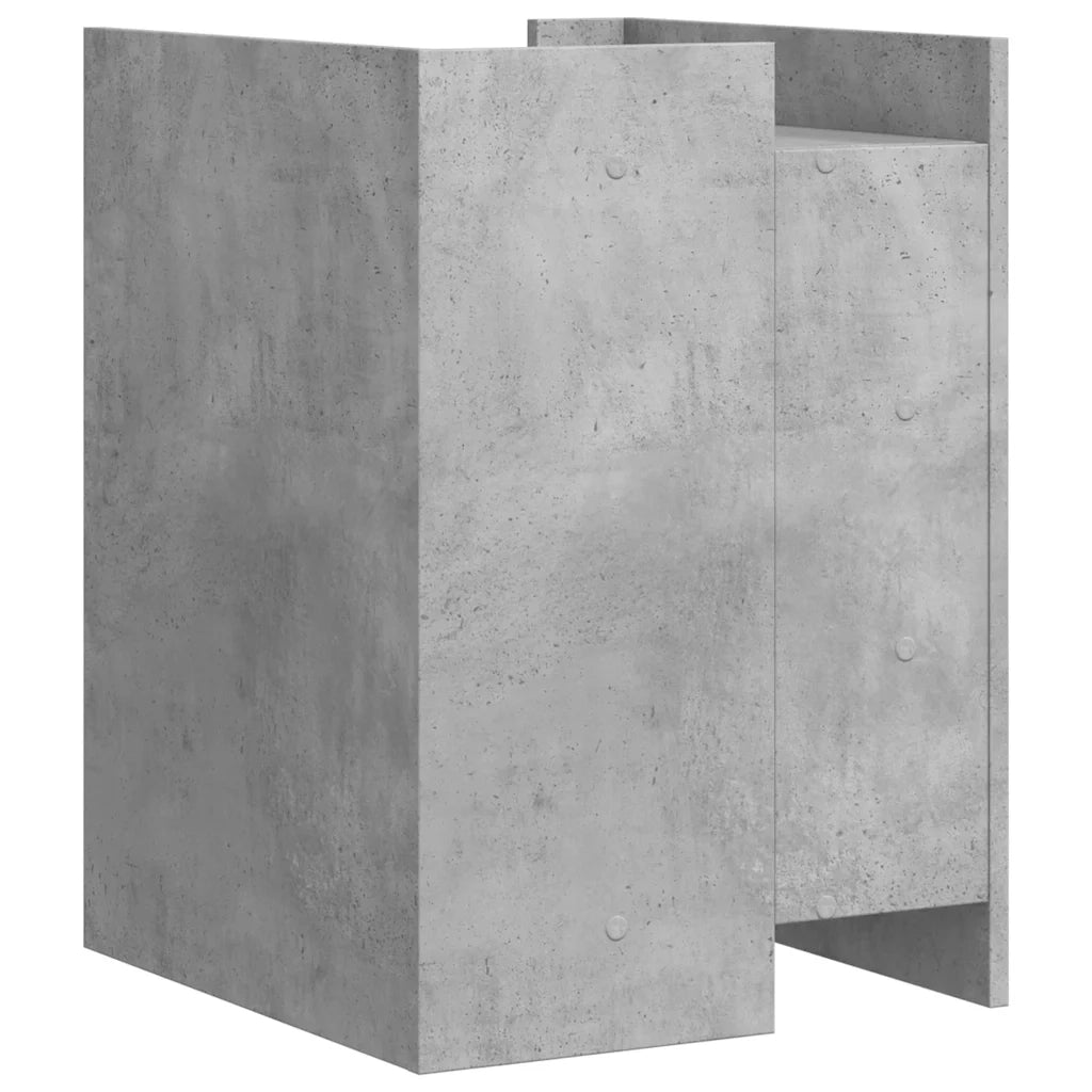 Comodino-Tavolino da notte Grigio Cemento 45x50x65 cm in Legno Multistrato