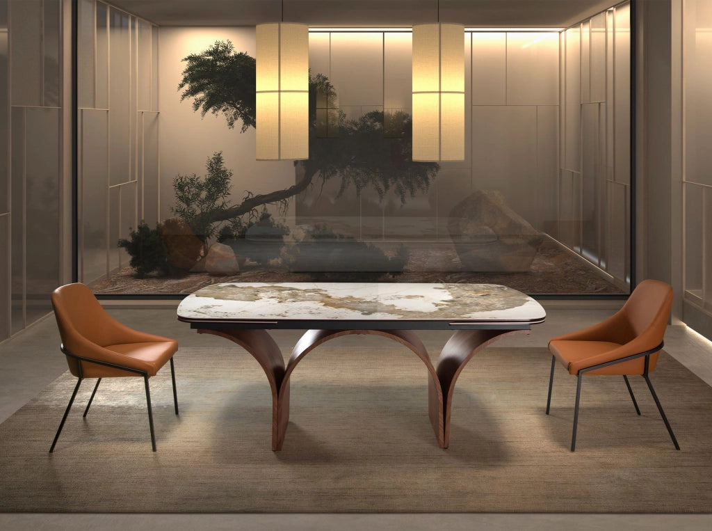 Sedia in similpelle arancione