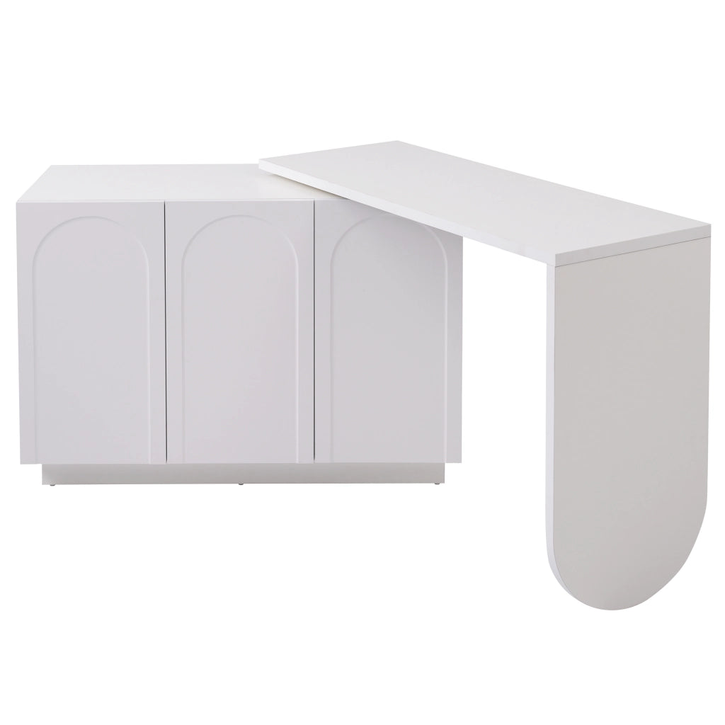 Scrivania angolare computer ufficio ¨C Minimal ¨C bianco 110 cm