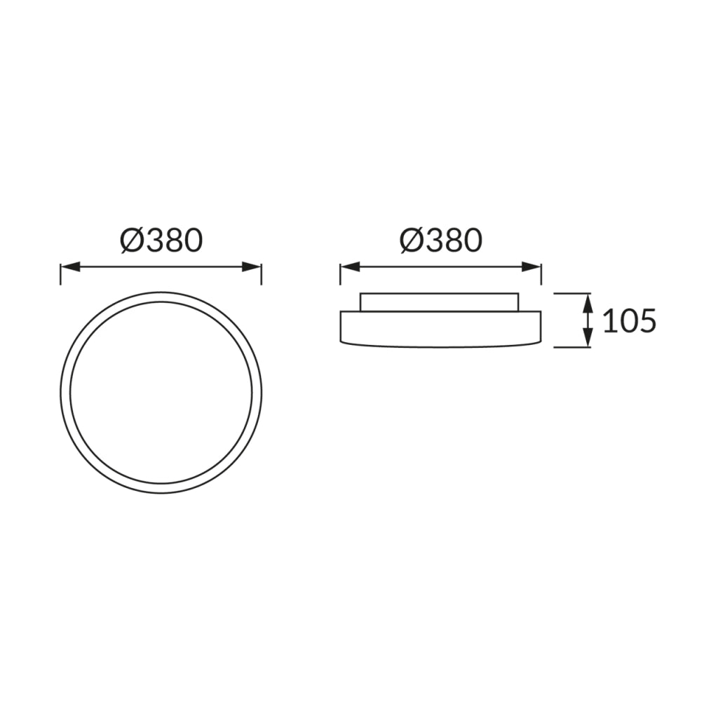 Plafoniera bagno LED tonda Ø38 bianca 4000K 24W SOLA Struhm