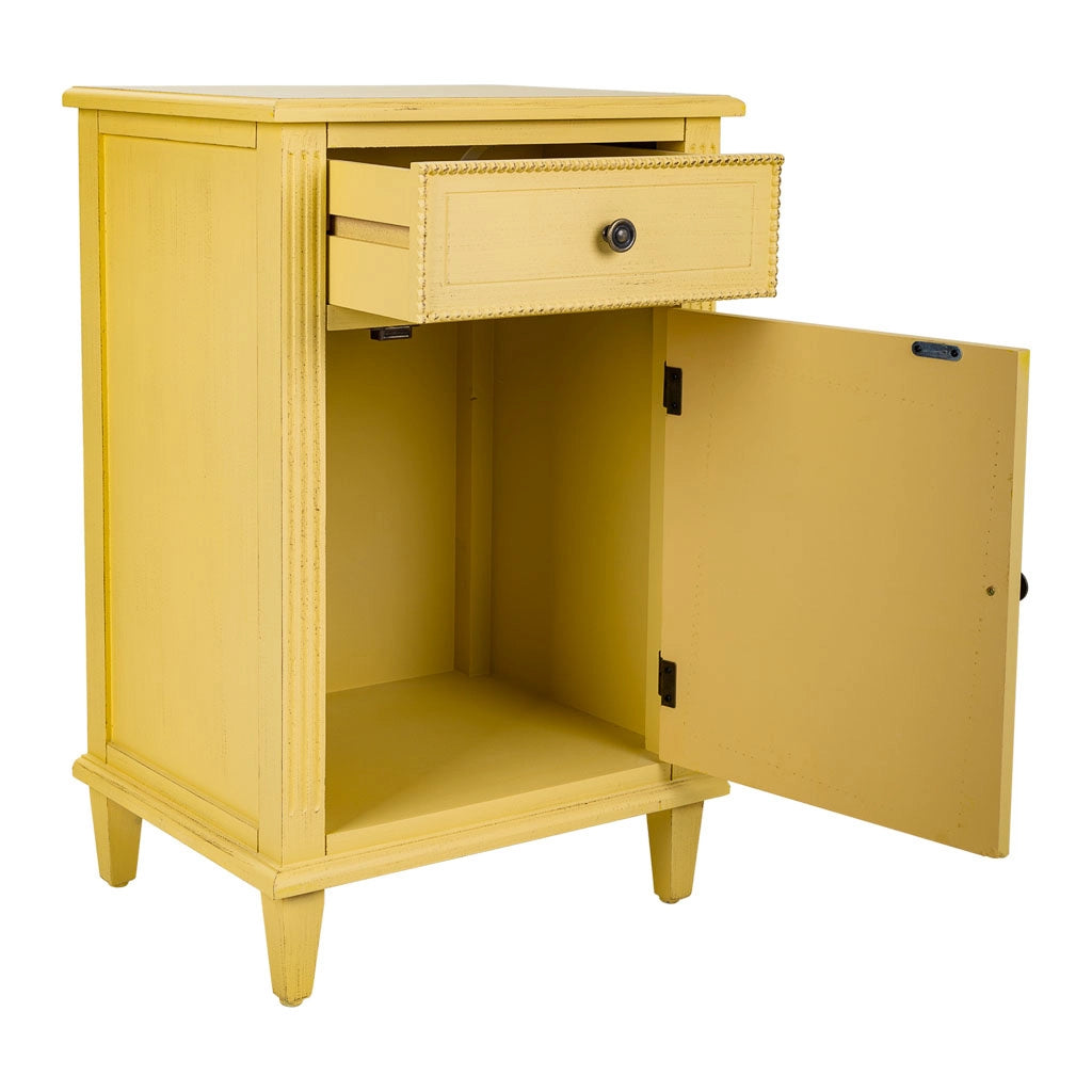 Comodino in legno beige 45x36x72